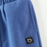 Cozy Cub 2 Piezas Pantalones Informales De Cintura Con Cordon Para Bebes, Con Emblema Decorativo, Invierno