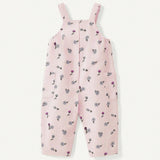 Cozy Cub Pantalones Tipo Peto Con Estampado Floral Suave Para Nina