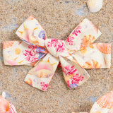 NEW Baby Girl's Sweet & Elegant Seashell Print Headband & Flutter Sleeve Romper For Summer