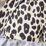 NEW  Tween Girl's Leopard-Print Patchwork Round Neck Sleeveless Dress