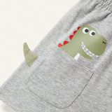 Cozy Cub Pantalones Cortos De Patron De Dinosaurio Con Decoracion De Orejas En 3d Para Bebe Nino