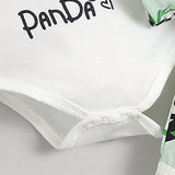 Body De Manga Corta Con Estampado De Panda Para Bebe Nina