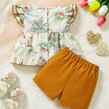 Conjunto De Trajes Lindos Casuales Suaves Y Comodos Con Estampado De Animales Divertidos De Primavera/verano Para Ninas