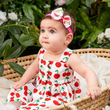 Vestido Casual Y Lindo Con Estampado De Cerezas Para Ninas Bebes Para Uso Diario O En Primavera Y Verano