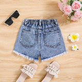 Shorts De Mezclilla Boho Sueltos Para Ninas Adolescentes Con Dobladillo Sin Rematar Para La Playa De Primavera Y Verano, Trajes De Ropa De Verano Para Ninas