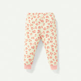 Cozy Cub Baby Girl Snug Fit Pajamas Color Block Round Neck Long Sleeves Pullover Top & Narrow Feet Pants Homewear Set