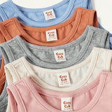 Cozy Cub Conjunto De 5 Chalecos De Punto Suave Y Sin Mangas Con Cuello Redondo Para Nina