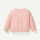 Cozy Cub Bebe nina 2 piezas Sudadera con bordado de letra