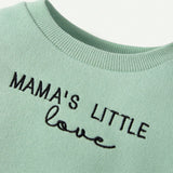 Cozy Cub Bebe nina 2 piezas Sudadera con bordado de letra