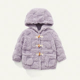 Cozy Cub Bebe nina Trenca peluche duffle con capucha