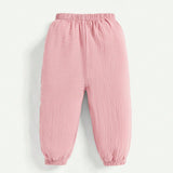 Cozy Cub Baby Girls' Elastic Waist Pants Casual Matching Outfits 2pcs/Set