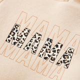 Cozy Cub Conjunto De Sudadera Y Pantalones Con Estampado De Leopardo Y Patron De Letras Para Bebe Nina