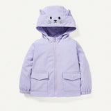 Cozy Cub Chaqueta Con Capucha Y Estampado De Gato Adorable Para Bebe Nina Con Orejas En 3d