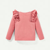 Cozy Cub Bebe nina 3 piezas Camiseta ribete con fruncido