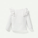 Cozy Cub Bebe nina 3 piezas Camiseta ribete con fruncido