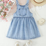 Young Girls' Casual Simple Comfortable Denim Dress