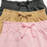 Cozy Cub Baby Girls' Solid Color Decorative Bowknot Casual Shorts 3pcs Outfit Set