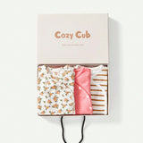 Cozy Cub Bebe nina 3 piezas Body de rayas & con estampado floral