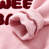 Cozy Cub 2 Piezas De Conjunto De Sudadera Con Patron De Letra Para Bebe Nina Con Cuello Redondo