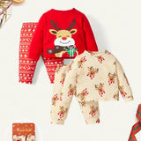 Cozy Cub Bebe nina 2 sets Cajas de regalo con patron de Navidad