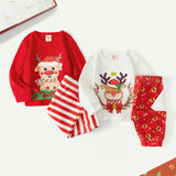 Cozy Cub Bebe nina 2 piezas con estampado de Navidad Camiseta & 2 piezas de rayas Pantalones