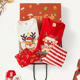 Cozy Cub Bebe nina 2 piezas con estampado de Navidad Camiseta & 2 piezas de rayas Pantalones