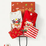 Cozy Cub Bebe nina 2 piezas con estampado de Navidad Camiseta & 2 piezas de rayas Pantalones