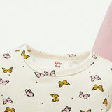 Cozy Cub Nina Bebe Camiseta 1 Pieza Solida Y 1 Pieza Con Estampado De Mariposa