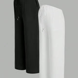 Pantalones casuales de maternidad de unicolor con cintura ajustable, simples y versatiles