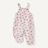 Cozy Cub Pantalones Tipo Peto Con Estampado Floral Suave Para Nina