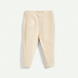 Cozy Cub Baby Girl Casual Knit Soft Solid Color Slim Fit Pants Set(2pcs)