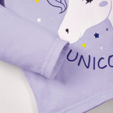 Cozy Cub Camiseta De Manga Larga Impresa Con Unicornio Para Bebe Nina Con Malla De Empalme