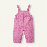 Cozy Cub Pantalones Cortos De Bib De Estilo Casual Para Nina Bebe Con Impresion En Forma De Corazon Y Bolsillos Delanteros