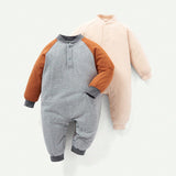 Cozy Cub Bebe nino 2 piezas Mono de color combinado de manga raglan