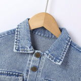 NEW Young Girl Casual And Fashionable Short Sleeve Denim Dress, Versatile