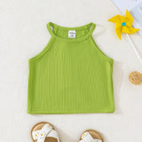 NEW Conjunto de 5 piezas de camisetas de tirantes de verano en colores de caramelo para bebe