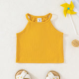 NEW Conjunto de 5 piezas de camisetas de tirantes de verano en colores de caramelo para bebe