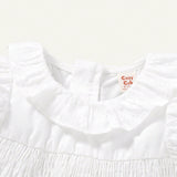 NEW Cozy Cub Vestido bebe nina de verano, fino, solido, cuello redondo con cintura con volantes