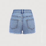 Shorts vaqueros para ninas preadolescente Y2K de primavera verano boho ajustados y desgastados con bolsillos inclinados y camisas para ninas