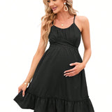 Vestidos premama Cinturon Liso Casual