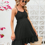 Vestidos premama Cinturon Liso Casual