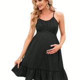 Vestidos premama Cinturon Liso Casual