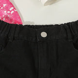 NEW Conjunto casual y sencillo de 2 piezas para nina preadolescente con diseno de moda impreso