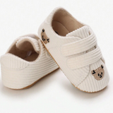 1 Par De Zapatos Para Recién Nacidos Con Dibujos Animados Lindos Para Niños Y Niñas, Zapatos Planos Infantiles De Primeros Pasos Cómodos Con Suela Suave